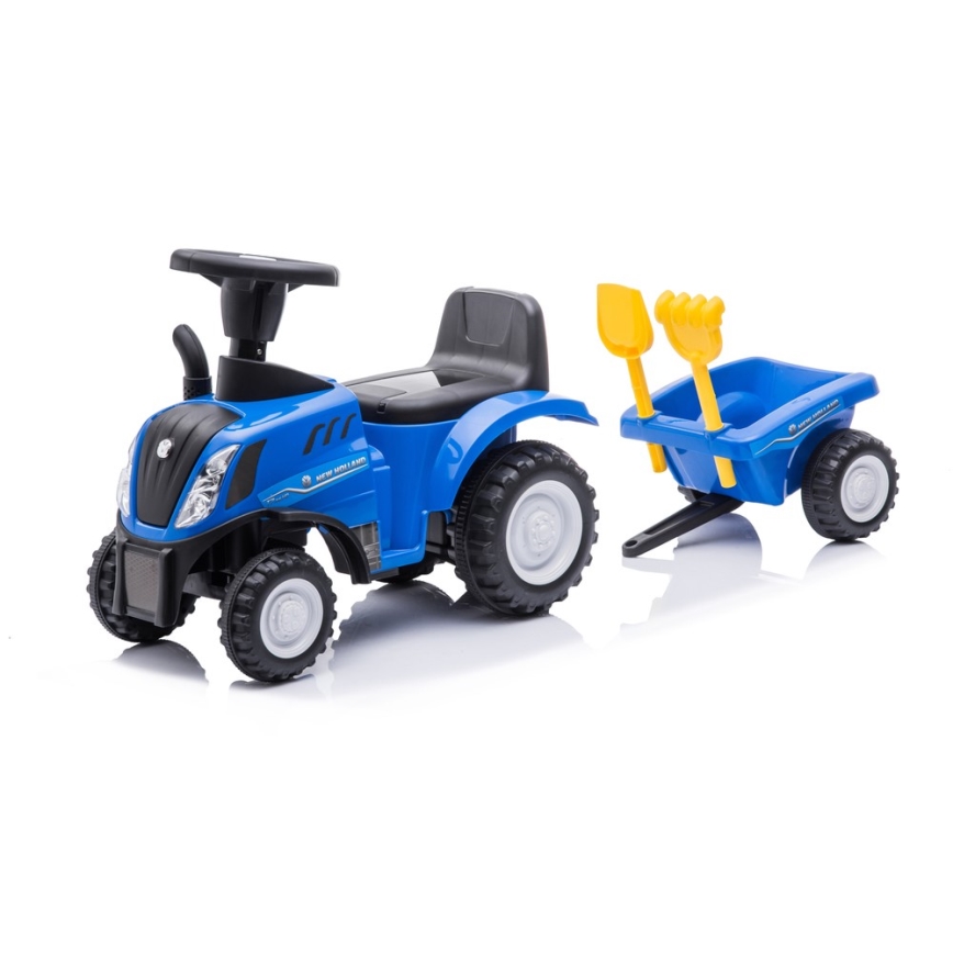 Potisni avto NEW HOLLAND 2xAA modra/črna
