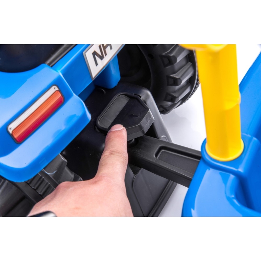 Potisni avto NEW HOLLAND 2xAA modra/črna