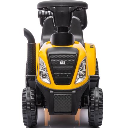 Potisni avto traktor CAT 2xAA rumena/črna