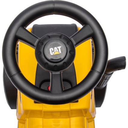 Potisni avto traktor CAT 2xAA rumena/črna