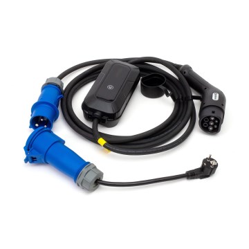 Potovalna polnilna postaja za električne avtomobile EV/PHEV AC Tip 2 32A/230V 7,4kW IP55 5m + adapter 230V 3,7kW + case