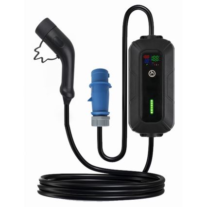 Potovalna polnilna postaja za električne avtomobile EV/PHEV AC Tip 2 32A/230V 7,4kW IP55 5m + adapter 230V 3,7kW + case