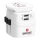 Potovalni adapter PRO Light USB 2A – svetovni (UK, USA, AUS/CN) 2× USB-A 12W