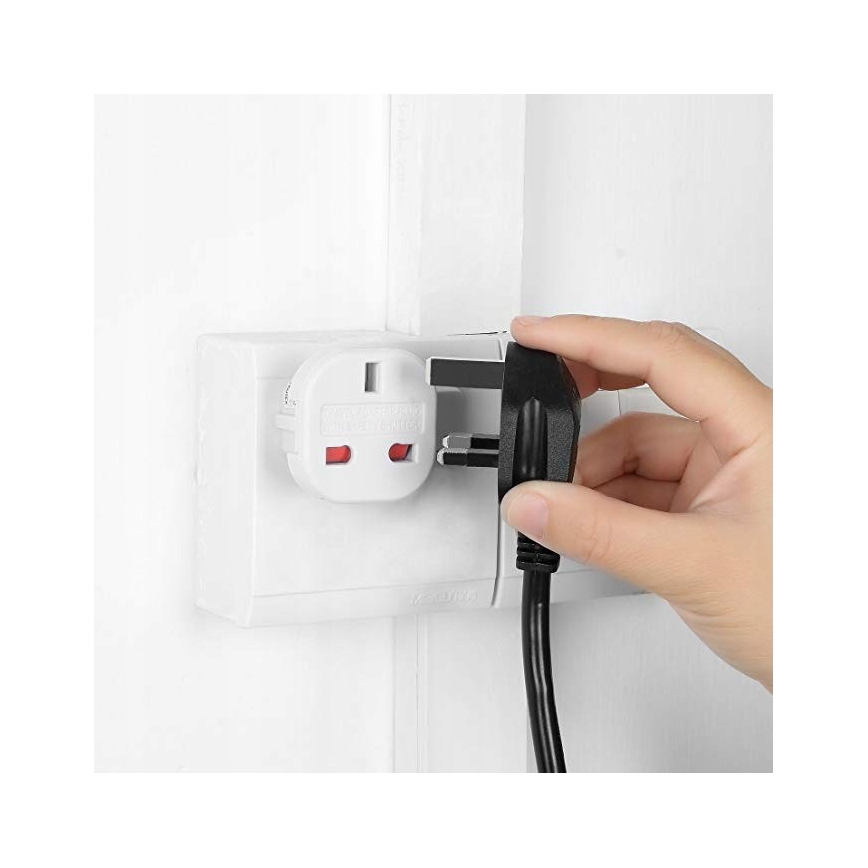 Potovalni adapter UK/EU 230V bela