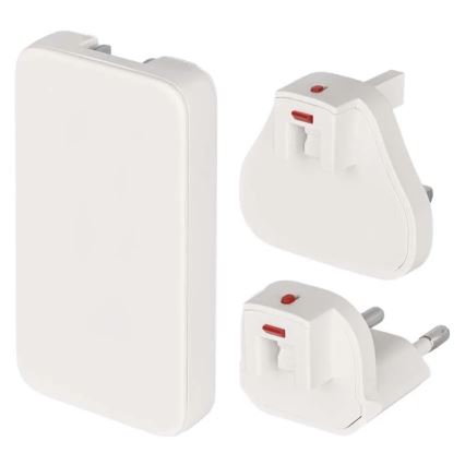 Potovalni adapter z zamenljivimi USB-nastavki GaN 100-250V