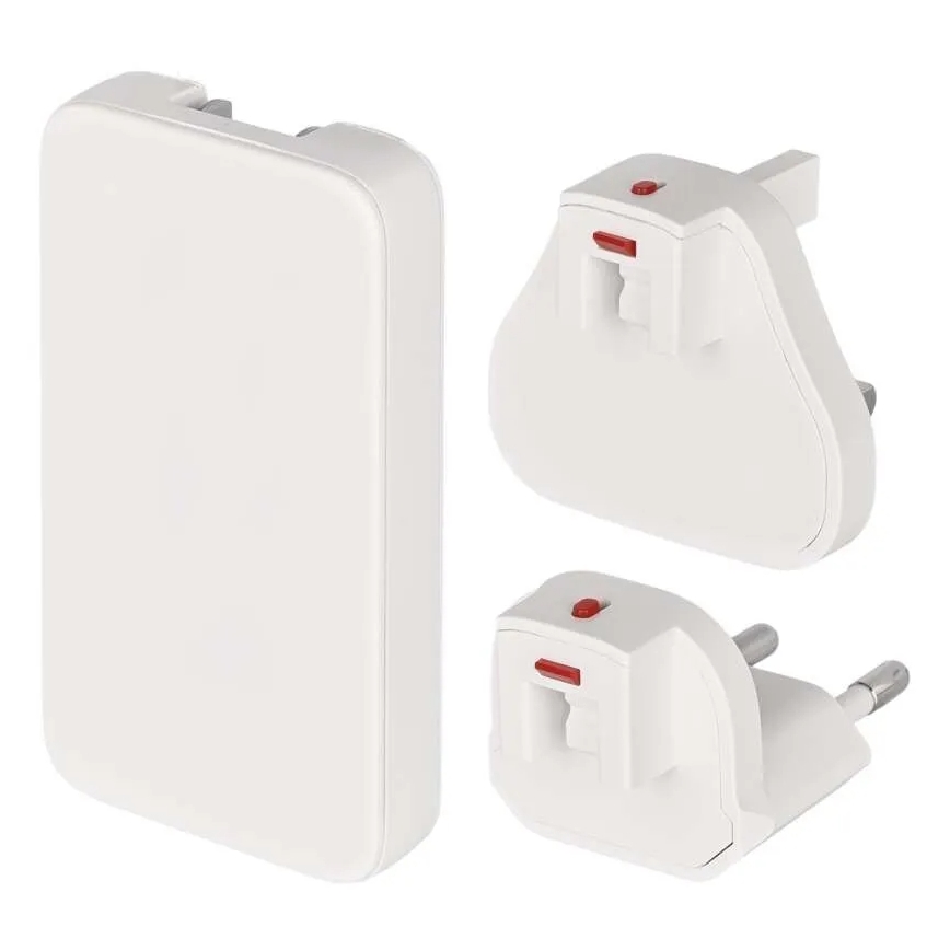 Potovalni adapter z zamenljivimi USB-nastavki GaN 100-250V