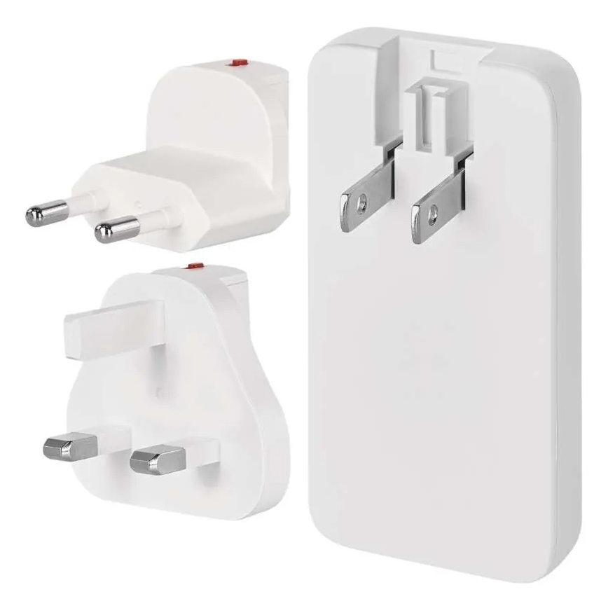 Potovalni adapter z zamenljivimi USB-nastavki GaN 100-250V