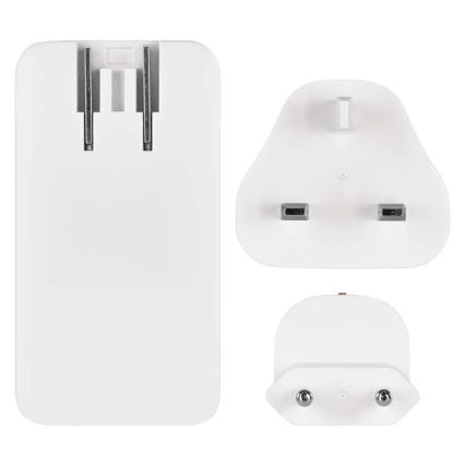 Potovalni adapter z zamenljivimi USB-nastavki GaN 100-250V
