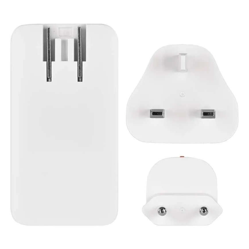 Potovalni adapter z zamenljivimi USB-nastavki GaN 100-250V