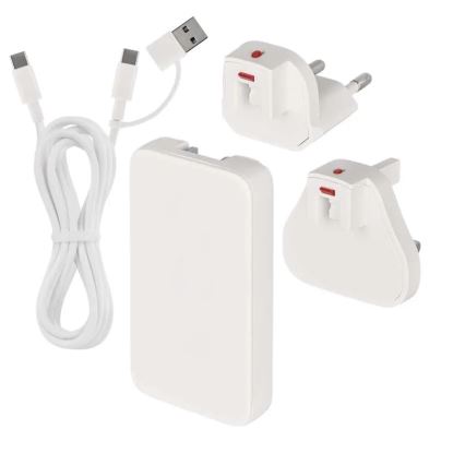 Potovalni adapter z zamenljivimi USB-nastavki GaN 100-250V
