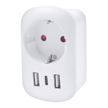 Potovalni adapter za ZDA 230V 2x USB-A + 1x USB-C