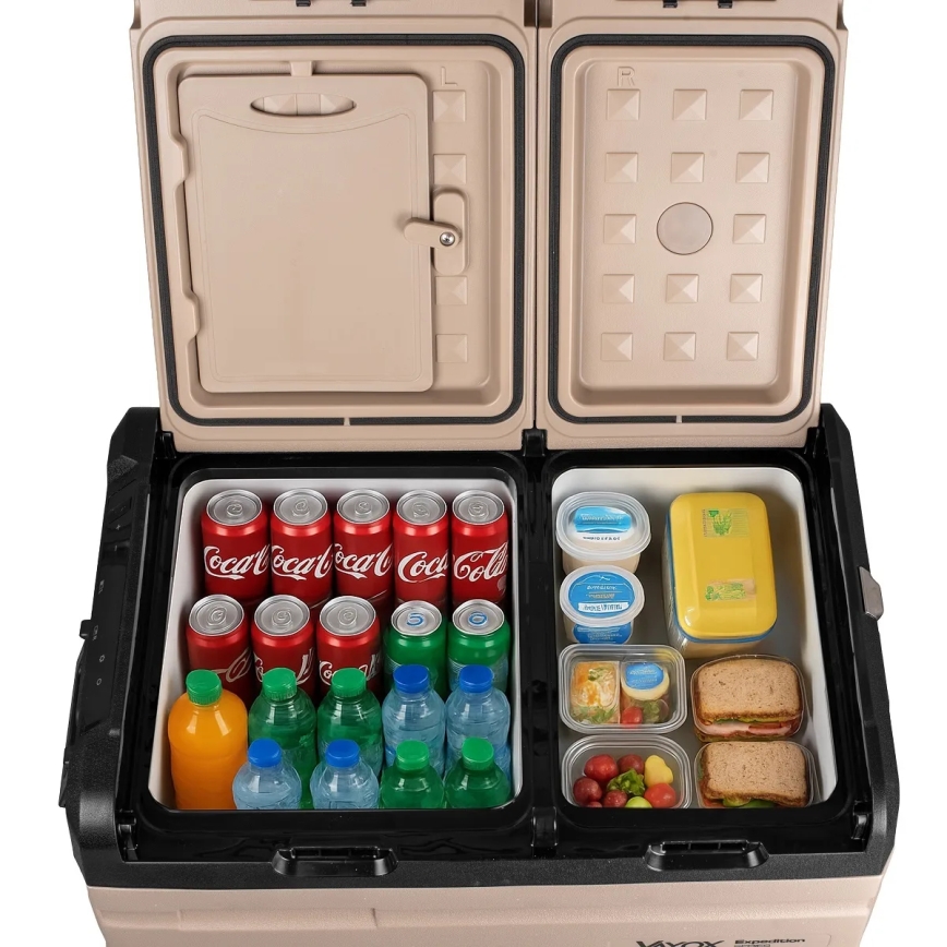 Potovalni hladilnik z LCD zaslonom 39 l 230V/12V/24V rjava