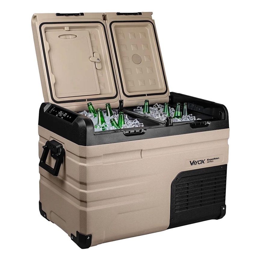 Potovalni hladilnik z LCD zaslonom 39 l 230V/12V/24V rjava