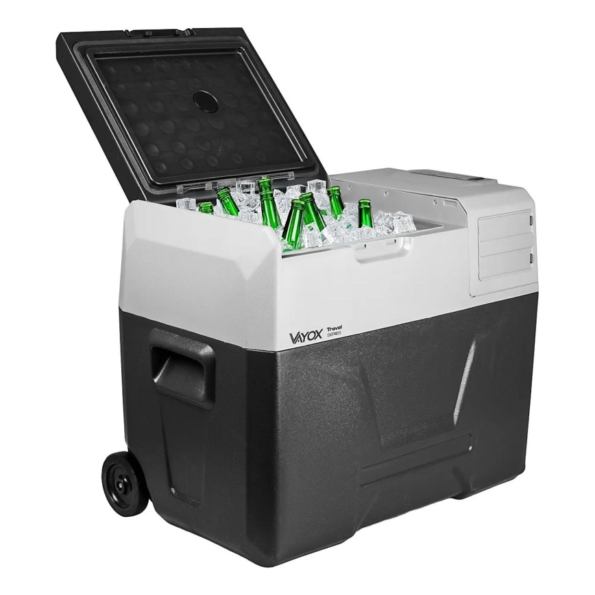 Potovalni hladilnik z LCD zaslonom 40 l 230V/12V/24V črna