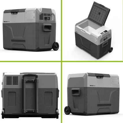 Potovalni hladilnik z LCD zaslonom 40 l 230V/12V/24V črna
