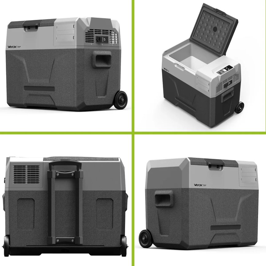 Potovalni hladilnik z LCD zaslonom 40 l 230V/12V/24V črna