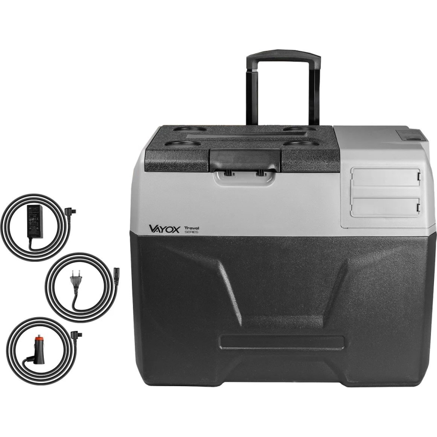 Potovalni hladilnik z LCD zaslonom 40 l 230V/12V/24V črna