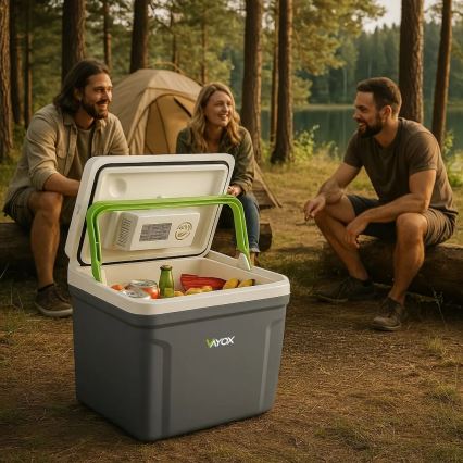 Potovalni hladilnik z ogrevanjem 27 l 230V/12V/24V siva