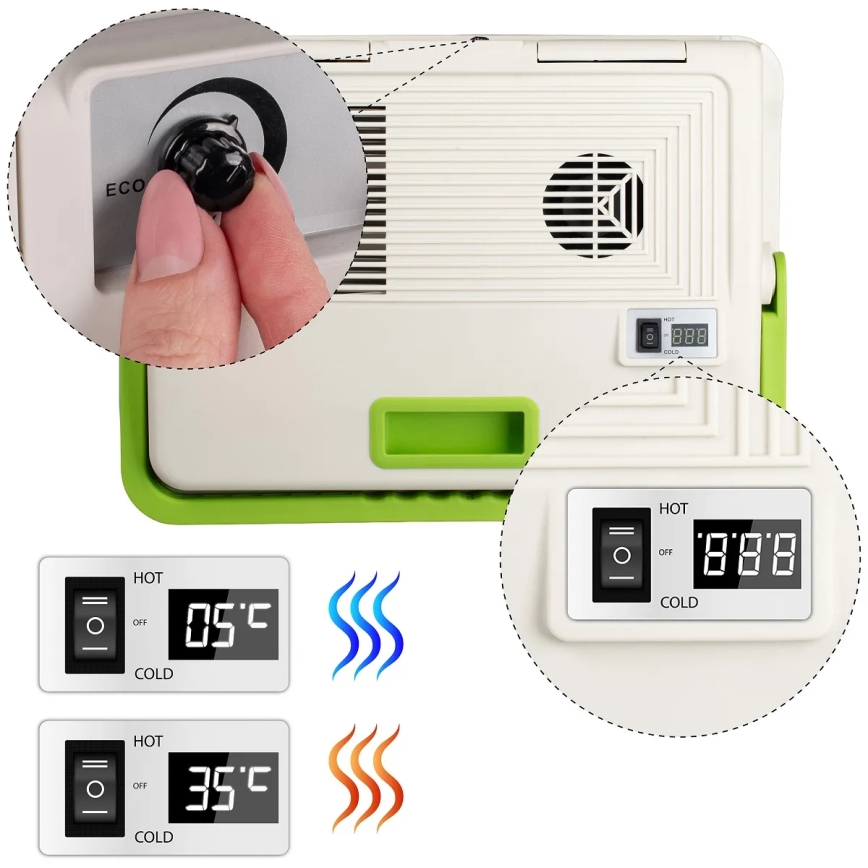Potovalni hladilnik z ogrevanjem 27 l 230V/12V/24V siva