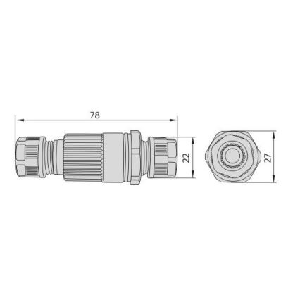 Povezovalni priključek 16A/250V IP68