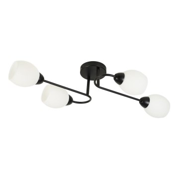 Površinsko montiran lestenec KING 4xE27/15W/230V črn