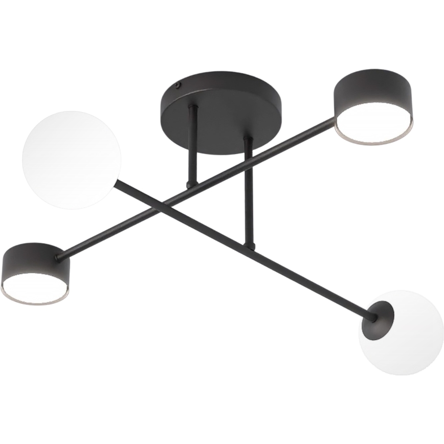 Površinsko pritrjen lestenec HOLON 2xG9/8W/230V + 2xGX53/12W črn