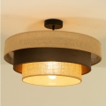 Površinsko pritrjen lestenec WENTA 1xE27/60W/230V, premer 50 cm, juta/rjava