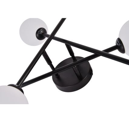 Površinsko pritrjen stropni lestenec DORADO 6xG9/28W/230V črn