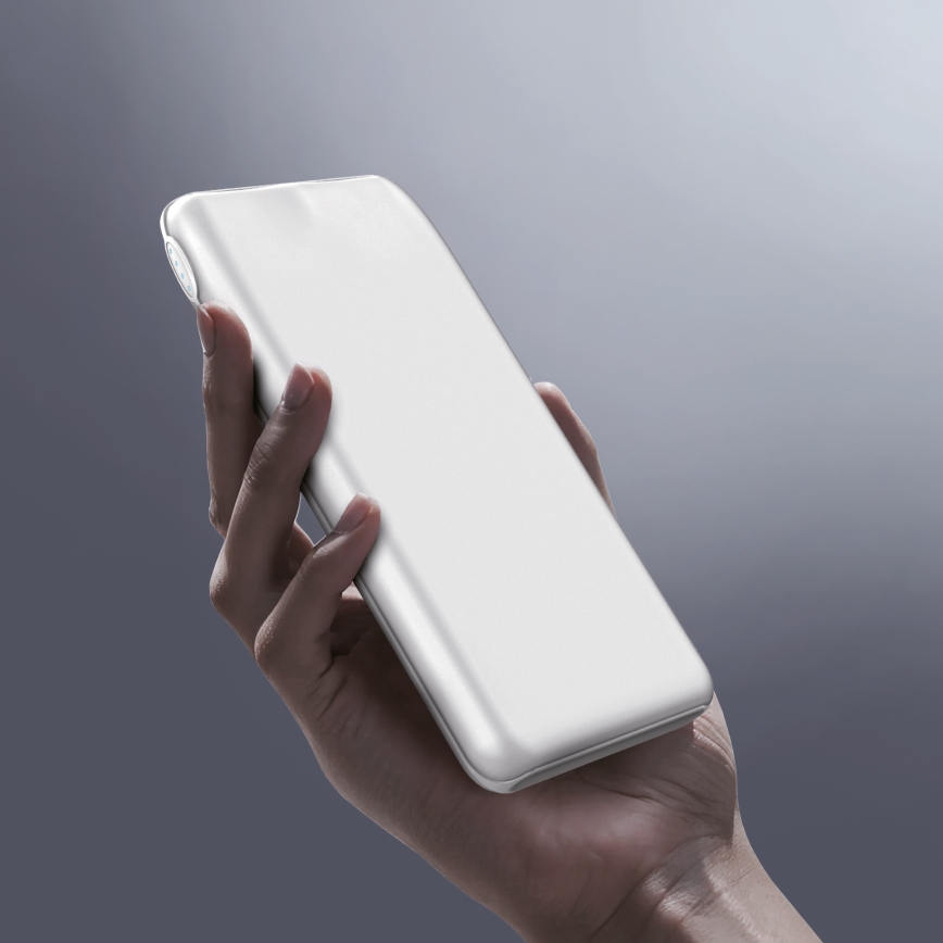 Power Bank 10000 mAh 10W Power Delivery 2xUSB-C + 1xUSB-A bela