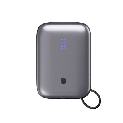 Power Bank 10000 mAh 20W Power Delivery Compact z vgradni retractable USB-C kabel 1m črna
