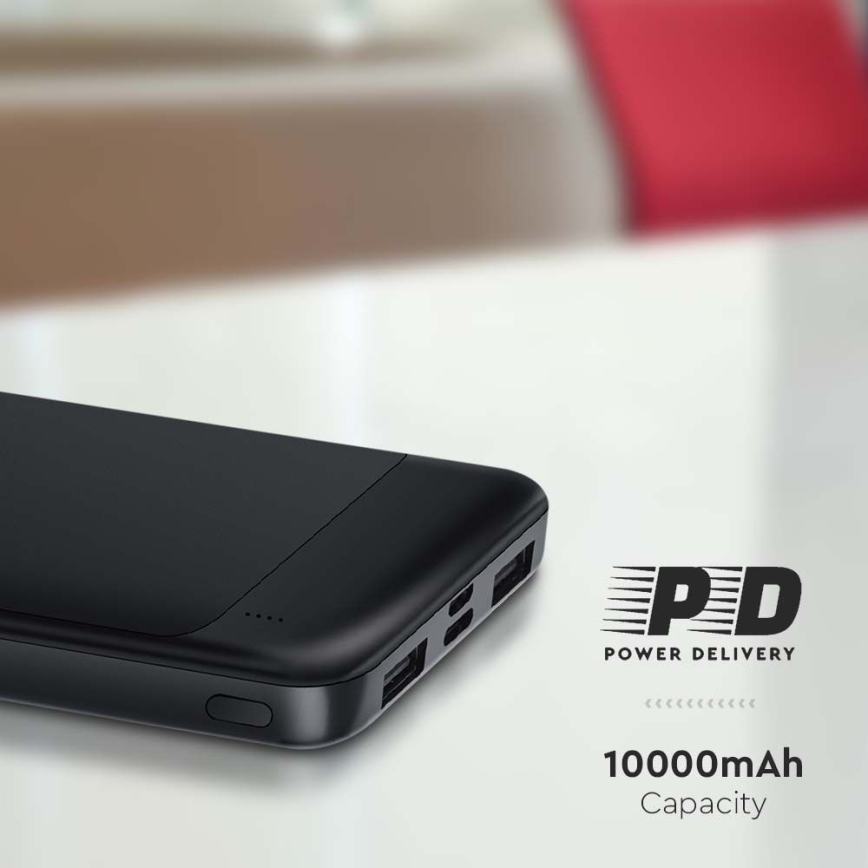 Power Bank Power Delivery 10000mAh/22,5W/5V črna