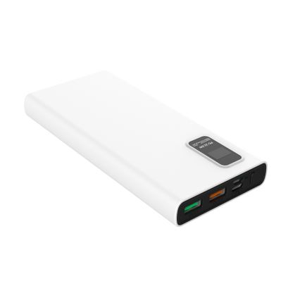 Power Bank z LED zaslonom Power Delivery 10000 mAh 3,7V bela