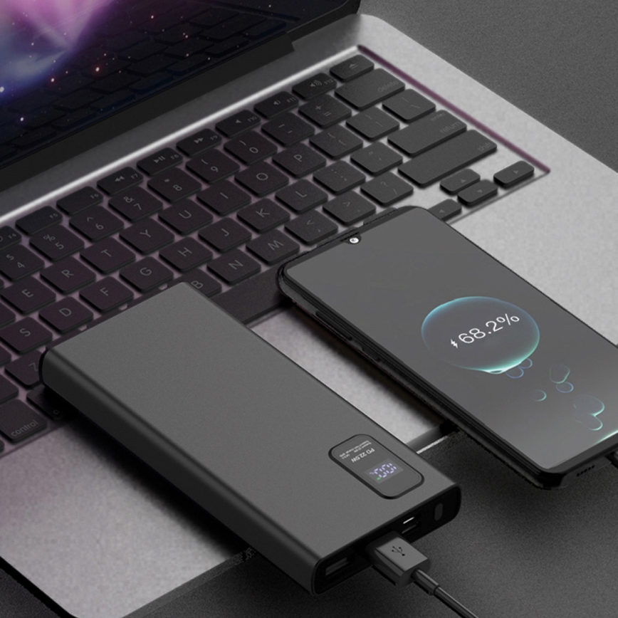 Power Bank z LED zaslonom Power Delivery 10000 mAh 3,7V črna