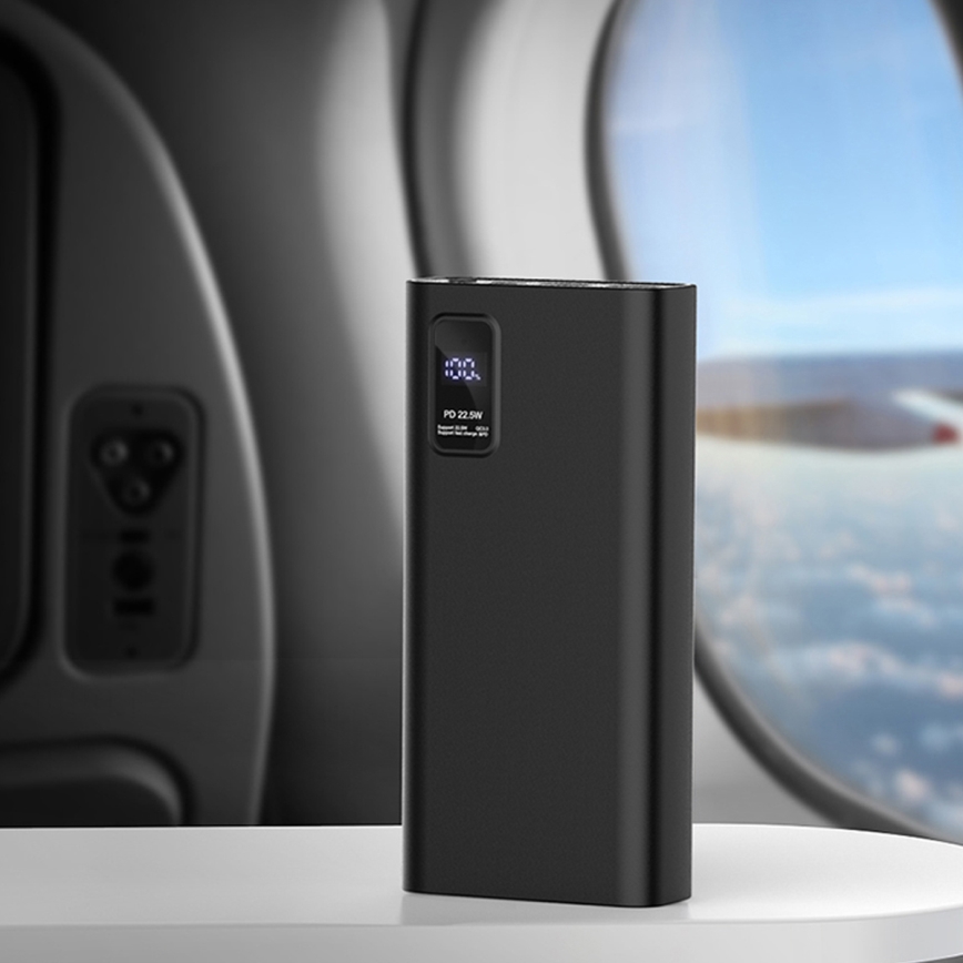 Power Bank z LED zaslonom Power Delivery 20000 mAh 3,7V črna