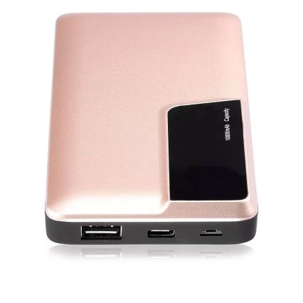 Power Bank z zaslonom 10000mAh/3,7V rose gold