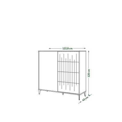 Predalnik z predali RONJA taupe/črna