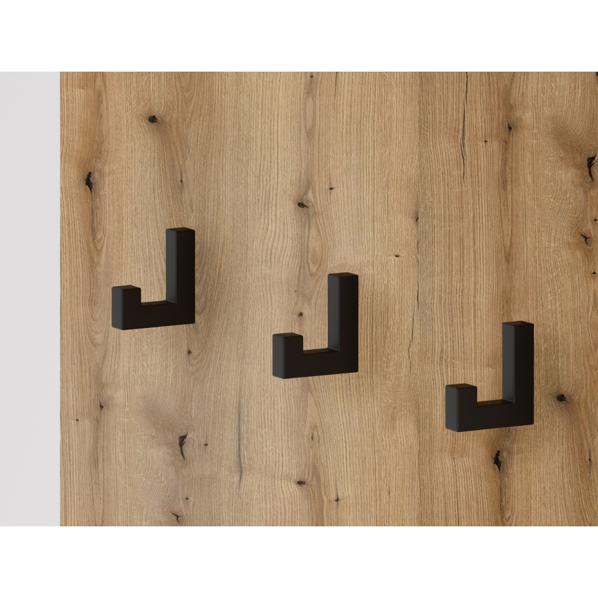 Predsobna stena z ogledalom SVEN rjava/grafit