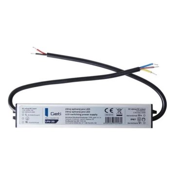 Preklopni napajalnik za LED trakove 20W/12V IP67