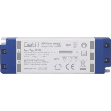 Preklopni napajalnik za LED trakove 30W/12V IP20