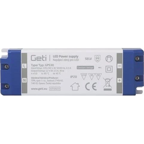 Preklopni napajalnik za LED trakove 30W/12V IP20