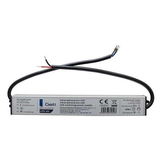 Preklopni napajalnik za LED trakove 50W/12V IP67