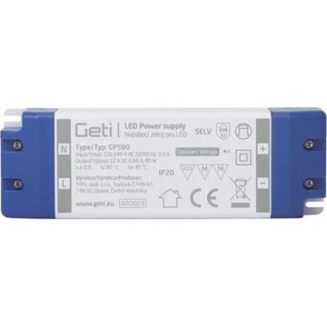 Preklopni napajalnik za LED trakove 80W/12V IP20