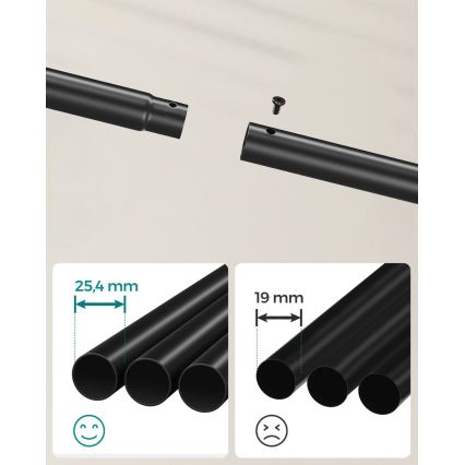 Premični obešalnik LINEA, črn