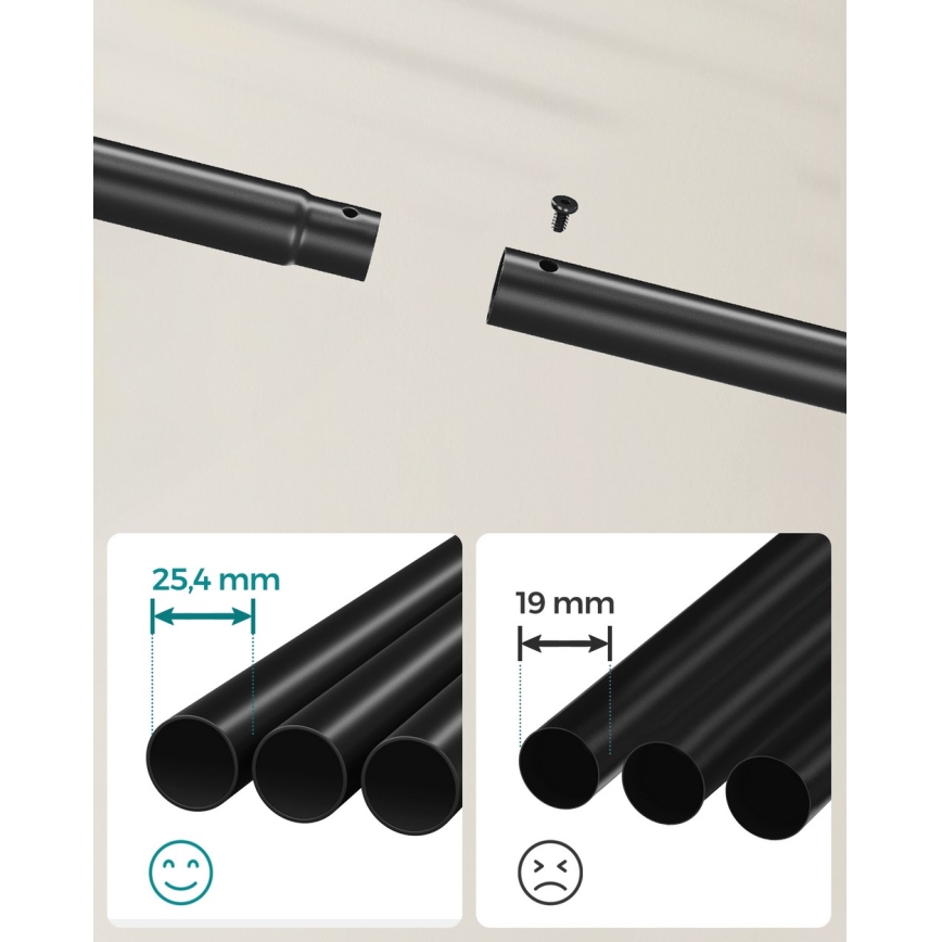 Premični obešalnik LINEA, črn