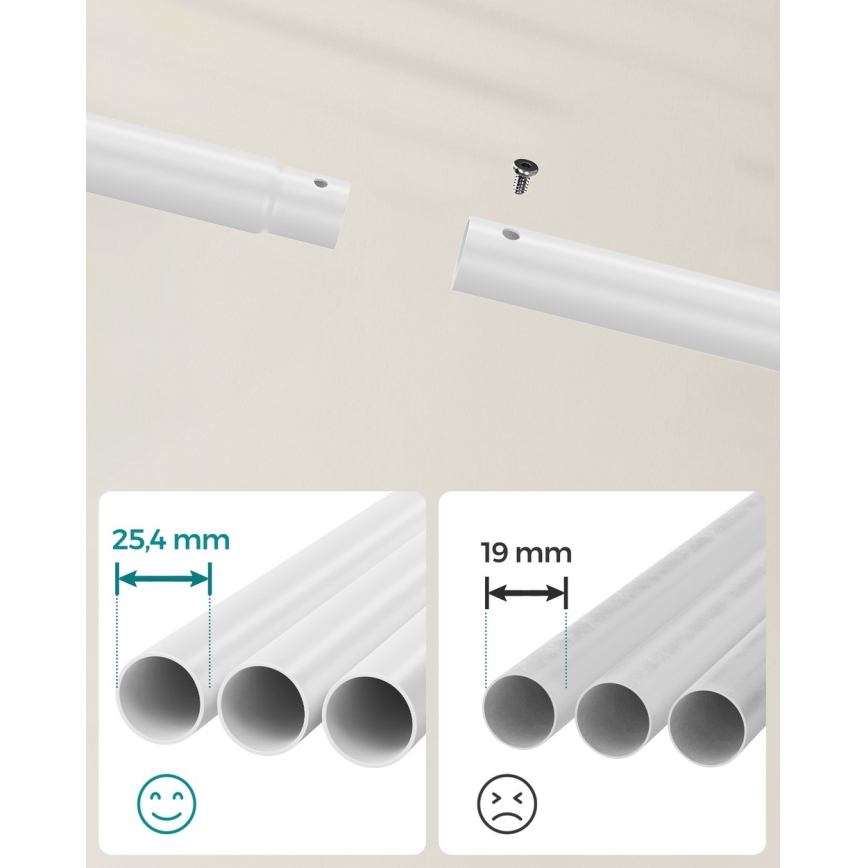 Premični samostoječi obešalnik LINEA, bel