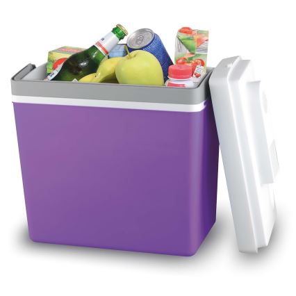 Prenosni avto hladilnik 23 l 55W/12V/230V vijolična/bela