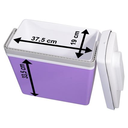 Prenosni avto hladilnik 23 l 55W/12V/230V vijolična/bela