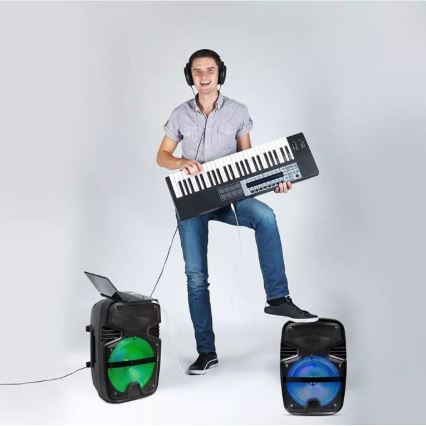 Prenosni Bluetooth zvočnik z mikrofonom 15W/3,7V LED RGB + Daljinski upravljalnik