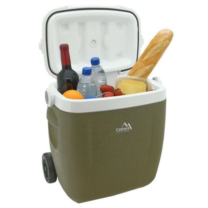 Prenosni hladilni zabojnik na kolesih, 16 l, zelen