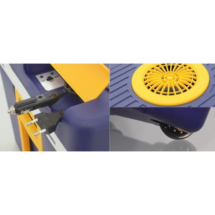 Prenosni hladilnik na kolesih 60W/230/12V 50 l modra/rumena